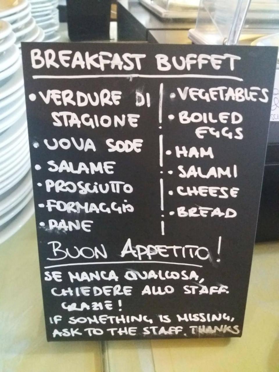 Columbus Urban Resort فلورنس المظهر الخارجي الصورة Menu in Italian